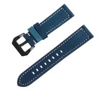 ROUREOX Correa de Reloj Piel de Ante Vintage Banda de Recambio Liberación Rápida Hebilla Negra Alta Resistencia para Panerai Luminor Series-Azul 26mm