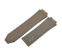 ROUREOX Correa Elástica Goma Silicona Banda Repuesto Suave Anti Sudor Hombre Mujer Gimnasio Buceo para Hublot Big Bang/Classic Fusion-Marrón 22 * 16MM