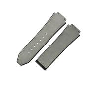 ROUREOX Correa Reloj 26mm Piel Pulsera Caucho 19mm Terminal Convexo Brazalete Repuesto Cierre Desplegable Metal para HUBLOT Big Bang-C1