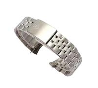 ROUREOX Correa Reloj Acero Inoxidable Extremo Curvo, 13mm 17mm 19mm 20mm Banda Metal, Pulsera Reemplazo para Tudor Prince and Princess-Plateado 13mm