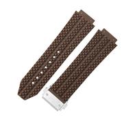 ROUREOX Correa Reloj Silicona 17x24mm Especial, Banda Caucho Suave Deportiva, Pulsera Goma Repuesto Cierre Desplegable para Hublot Big Bang Collection-C2