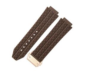 ROUREOX Correa Reloj Silicona 19x26mm, Banda Caucho Impermeable Deportiva, Pulsera Goma Repuesto Cierre Desplegable para Hublot Big Bang Collection-C4