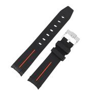 ROUREOX Correa Reloj Silicona 20Mm Goma Suave, Pulsera Repuesto Deportiva Impermeable Hombre Mujer para Omega x Swatch Bioceramic MoonSwatch-Negro Naranja 20MM