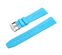 ROUREOX Correa Reloj Silicona 20Mm Goma Suave, Pulsera Repuesto Deportiva Impermeable Hombre Mujer para Omega x Swatch Bioceramic MoonSwatch-Azul Cielo 20MM