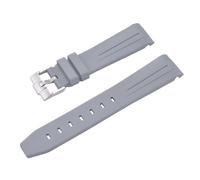 ROUREOX Correa Reloj Silicona 20Mm Goma Suave, Pulsera Repuesto Deportiva Impermeable Hombre Mujer para Omega x Swatch Bioceramic MoonSwatch-Gris 20MM