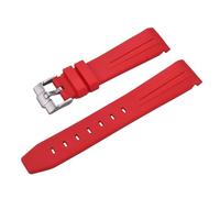 ROUREOX Correa Reloj Silicona 20Mm Goma Suave, Pulsera Repuesto Deportiva Impermeable Hombre Mujer para Omega x Swatch Bioceramic MoonSwatch-Rojo 20MM