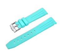 ROUREOX Correa Reloj Silicona 20Mm Goma Suave, Pulsera Repuesto Deportiva Impermeable Hombre Mujer para Omega x Swatch Bioceramic MoonSwatch-Tiffany Azul 20MM
