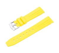 ROUREOX Correa Reloj Silicona 20Mm Goma Suave, Pulsera Repuesto Deportiva Impermeable Hombre Mujer para Omega x Swatch Bioceramic MoonSwatch-Amarillo 20MM