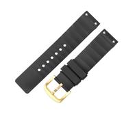 ROUREOX Correa Reloj Silicona 23mm Eslabón Tornillo Banda Caucho Repuesto Estriado Horizontal Pulsera Deportiva Hebilla Metal para Santos de Cartier-A3