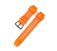ROUREOX Correa Silicona 18mm Muesca 35mm Ancho Exterior Banda Caucho Repuesto Pulsera Reloj Deportiva Hebilla Metálica Mate para CASIO Pro Trek-A7