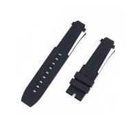 ROUREOX Correa Silicona Impermeable Ajustable Suave, Cierre Rápido Ecológico para Tissot T - race-Blanco 24x18mm