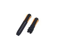 ROUREOX Correa Silicona Impermeable Ajustable Suave, Cierre Rápido Ecológico para Tissot T - race-Naranja 24x18mm