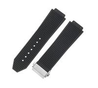 ROUREOX Correa Silicona Pulsera Caucho Convexo Brazalete Recambio Deportivo Repuesto Cierre Desplegable Metálico para HUBLOT Big Bang-A2