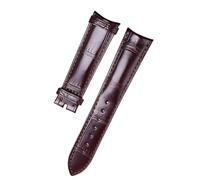 ROUREOX Correas de Cuero con Textura de Cocodrilo Artesanales Correas de Reemplazo Cuero Auténtico para Jaeger-LeCoultre Master Ultra Thin Small Seconds-Marrón Rojizo B 22 * 18mm