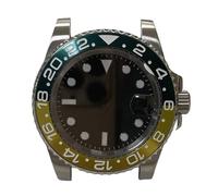 ROUREOX Estilo Destro GMT Caja Reloj 40mm Corona Izquierda Cristal Zafiro Lupa Fecha Movimiento Automático 8215 para Rolex Submariner-5 40MM