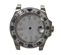 ROUREOX Estilo Destro GMT Caja Reloj 40mm Corona Izquierda Cristal Zafiro Lupa Fecha Movimiento Automático 8215 para Rolex Submariner-15 40MM