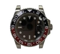 ROUREOX Estilo Destro GMT Caja Reloj 40mm Corona Izquierda Cristal Zafiro Lupa Fecha Movimiento Automático 8215 para Rolex Submariner-8 40MM