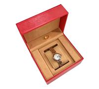 ROUREOX Estuche Reloj Único Portátil Caja Almacenamiento Roja Ligera Organizador Viaje Compacto 14cm Cuadrado para Cartier Panthère