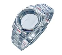 ROUREOX ETA 2824 PT5000 Kit Caja Bisel Liso Abombado Banda 3 Eslabones Lente Zafiro 36mm 40mm Fondo Visto Piezas DIY para Rolex Oyster Perpetual/Datejust-B 40MM