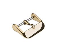ROUREOX Hebilla de Pasador 8mm-24mm Acero - Cierre Reloj Pulido, Broche Recambio Clásico - Accesorios Correa Piel-Dorado 12mm