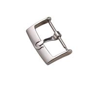ROUREOX Hebilla de Repuesto para Reloj Correas de Cuero Acero Inoxidable Cierre de Pasador Accesorios para Omega De Ville Series-Plata 12mm