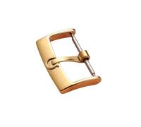 ROUREOX Hebilla de Repuesto para Reloj Correas de Cuero Acero Inoxidable Cierre de Pasador Accesorios para Omega De Ville Series-Oro 12mm