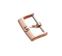 ROUREOX Hebilla de Repuesto para Reloj Correas de Cuero Acero Inoxidable Cierre de Pasador Accesorios para Omega De Ville Series-Oro Rosa 12mm