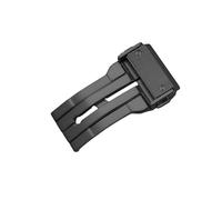 ROUREOX Hebilla de Repuesto para Reloj Doble Pulsador Cierre de Mariposa Accesorios de Reparación para Hublot Big Bang Series-Negro 24mm