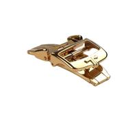 ROUREOX Hebilla Desplegable 18mm Acero - Cierre Reloj Mariposa, Broche Doble Seguridad - Recambios Pulsera Piel para Jaeger-LeCoultre-Dorado