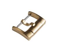 ROUREOX Hebilla Pasador Cepillada 18mm-24mm - Cierre Reloj Acero Mate, Broche Resistente Cuadrado - Accesorios Correa Piel-Dorado 24mm