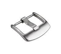 ROUREOX Hebilla Pasador Cepillada Cierre Reloj Acero Mate, Broche Lengüeta Ancha 4mm - Accesorios Correa Agujeros Grandes-Plateado 16mm