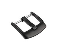 ROUREOX Hebilla Pasador Cepillada Cierre Reloj Acero Mate, Broche Lengüeta Ancha 4mm - Accesorios Correa Agujeros Grandes-Negro 20mm