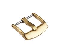 ROUREOX Hebilla Pasador Cepillada Cierre Reloj Acero Mate, Broche Lengüeta Ancha 4mm - Accesorios Correa Agujeros Grandes-Dorado 22mm