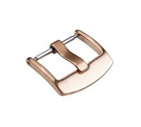 ROUREOX Hebilla Pasador Cepillada Cierre Reloj Acero Mate, Broche Lengüeta Ancha 4mm - Accesorios Correa Agujeros Grandes-Oro Rosa 24mm