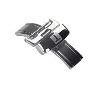 ROUREOX Hebilla Reloj Cierre Desplegable Mariposa Acero Inoxidable Doble Pulsador Pulido Recambio Correa Accesorios para Tissot Le Locle-Plata 10mm