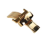 ROUREOX Hebilla Reloj Cierre Desplegable Mariposa Acero Inoxidable Doble Pulsador Pulido Recambio Correa Accesorios para Tissot Le Locle-Oro 16mm