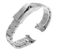 ROUREOX Hombres 316L Acero Inoxidable Ajustable Banda de Reloj, Metal Sólido Pulsera de Reloj Reemplazo para Rolex Deepsea Sea-Dweller/SUB-Plata 20MM