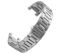 ROUREOX Hombres Acero Inoxidable Correa, Extremo Concavo, Pulsera Reemplazo Metallica con Herramientas y Tornillos para Cartier Pasha WSPA0013/W31077U2-Plata 22 * 14MM