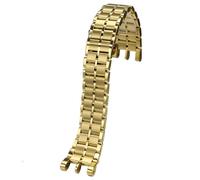 ROUREOX Hombres Metal Sólido Pulsera Reemplazo, Acero Cepillado Hebilla de Mariposa para Versace V-Race Dual Collection-Oro