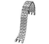 ROUREOX Hombres Metal Sólido Pulsera Reemplazo, Acero Cepillado Hebilla de Mariposa para Versace V-Race Dual Collection-Plata