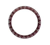 ROUREOX Inserto de Bisel de Cerámica Inclinado 38mm x 30,7mm - Aro de Reloj con Ciudades Hora Mundial Pieza de Repuesto - A9