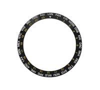 ROUREOX Inserto de Bisel de Cerámica Inclinado 38mm x 30,7mm - Aro de Reloj con Ciudades Hora Mundial Pieza de Repuesto - A2