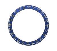 ROUREOX Inserto de Bisel de Cerámica Inclinado 38mm x 30,7mm - Aro de Reloj con Ciudades Hora Mundial Pieza de Repuesto - A6