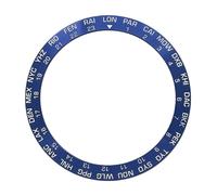 ROUREOX Inserto de Bisel de Cerámica Inclinado 38mm x 30,7mm - Aro de Reloj con Ciudades Hora Mundial Pieza de Repuesto - A5