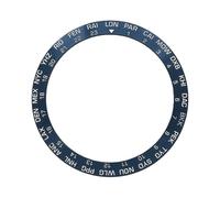 ROUREOX Inserto de Bisel de Cerámica Inclinado 38mm x 30,7mm - Aro de Reloj con Ciudades Hora Mundial Pieza de Repuesto - A11