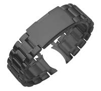 ROUREOX Metal Pulsera Reemplazo Curvo Extremo, 316L Acero Inoxidable Despliegue Pulsera Correa de Reloj para Citizen-Negro 18MM