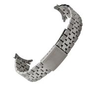 ROUREOX Metal Sólido Correa Reloj Reemplazo, Acero Inoxidable Ajustable, Accesorio Reloj para Tudor Prince & Princess-Silber 17MM