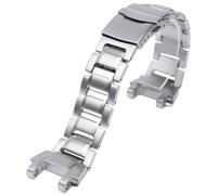ROUREOX Metal Sólido Reemplazo Banda de Reloj, Acero Cepillado Pulsera, Hebilla Plegable Accesorio para Casio G-Shock MTG-B1000-Plata 20MM