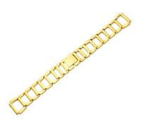 ROUREOX Mujeres 316L Acero Inoxidable Reemplazo Correa de Reloj, Metal Extremo Recto, Pulsera de Reloj para CK K3G23626/K3G231/K2G231/6 K2Y2Y1-Oro 16MM