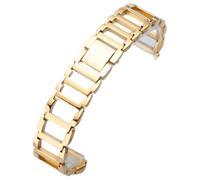 ROUREOX Mujeres Metal Reemplazo Banda de Reloj, Acero Inoxidable Extremo Recto, Pulsera de Reloj para CK K3G23626/K3G231/K2G231/6 K2Y2Y1-Oro 16MM